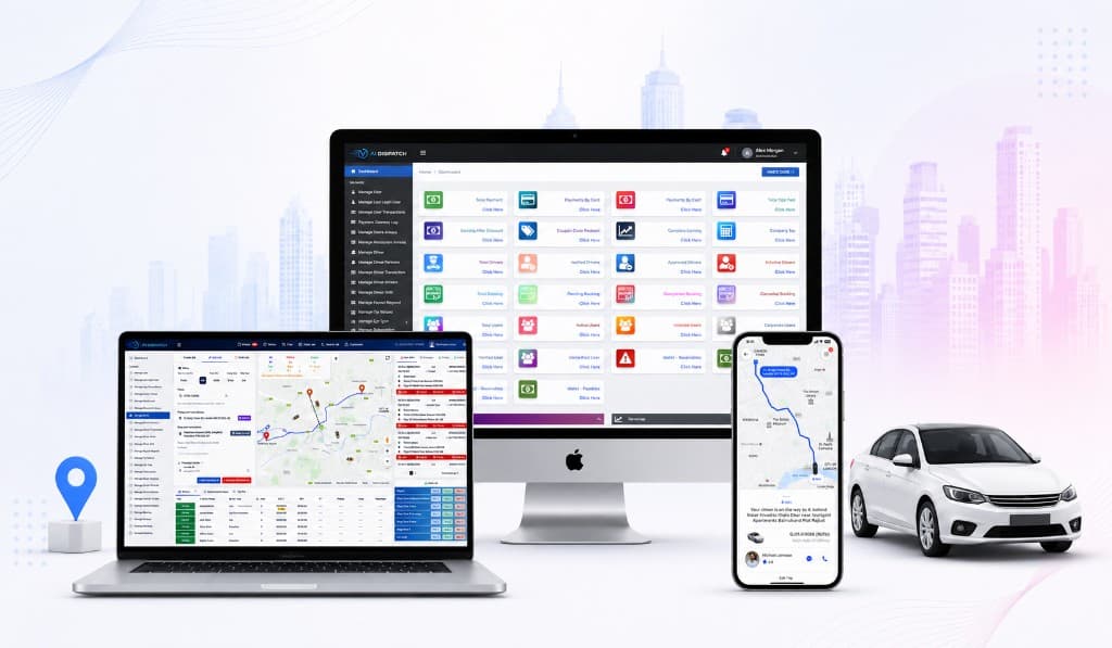 VAI Dispatch platform on desktop, laptop and mobile