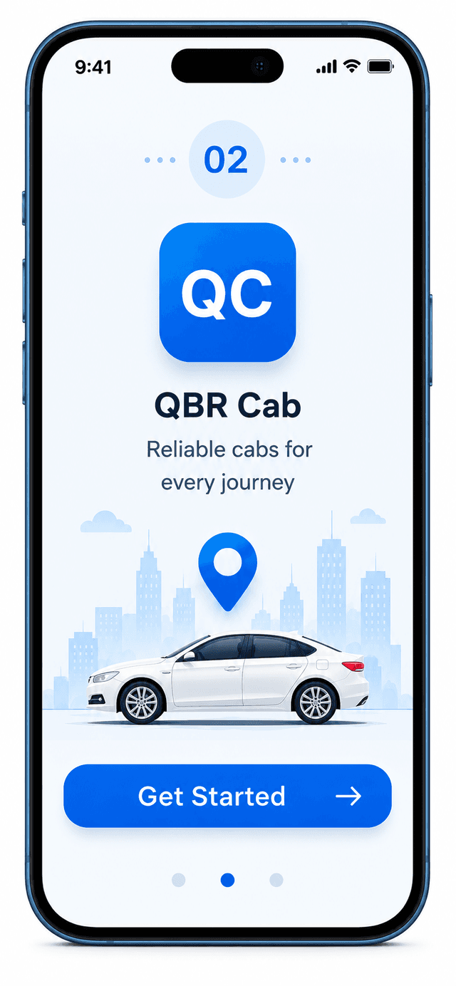 QBR Cab branded rider app